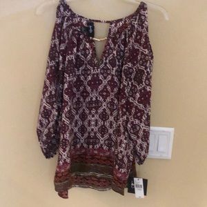 Women long sleeve blouse with cut outs